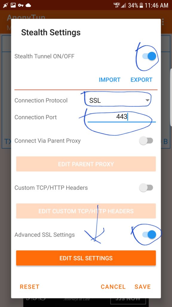 Anonytun settings: Orange free internet trick 2020